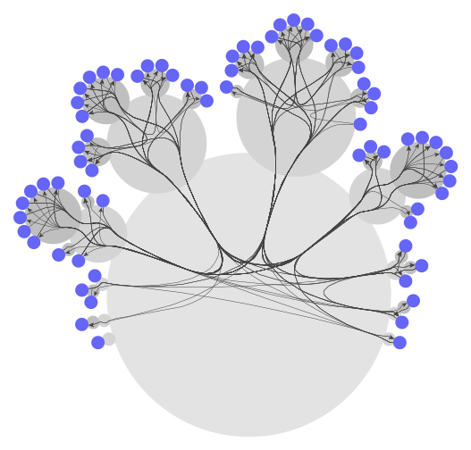 Sample layout by RadialGroupLayout