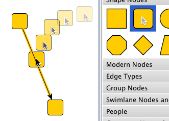 Drag-and-drop edge splitting gesture.